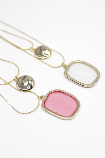 Statement Pendant Layered Necklace