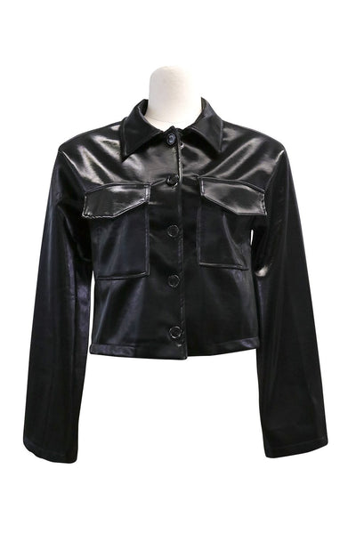 Madison Pleather Cropped Jacket