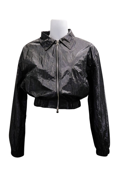 Sofia Crinkled Bomber Jacket