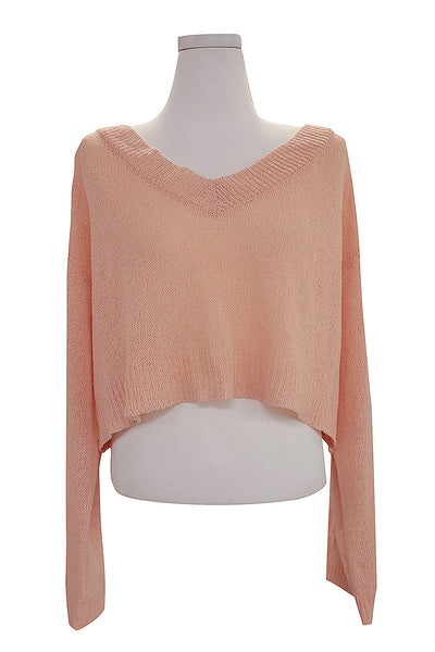 Sarah Boucle Knit Crop Sweater