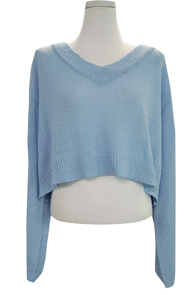 Sarah Boucle Knit Crop Sweater