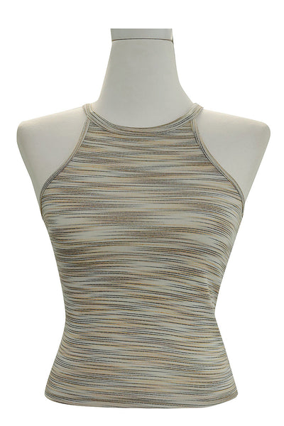 Maya Mottled Striped Halter Top