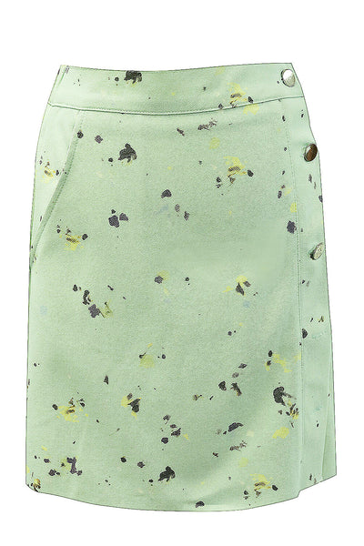 Ashley Painting Print Raw Edge Skirt