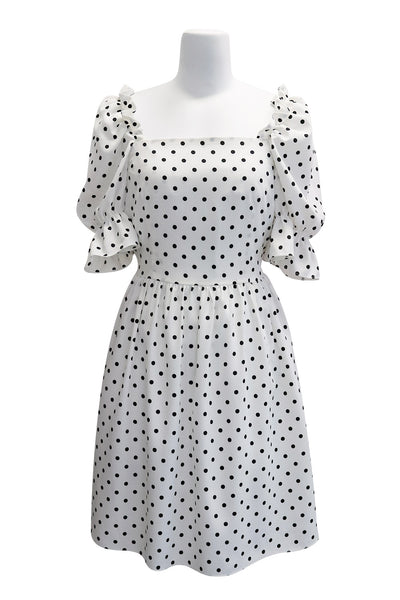 Emily Square Neck Polka Dot Dress