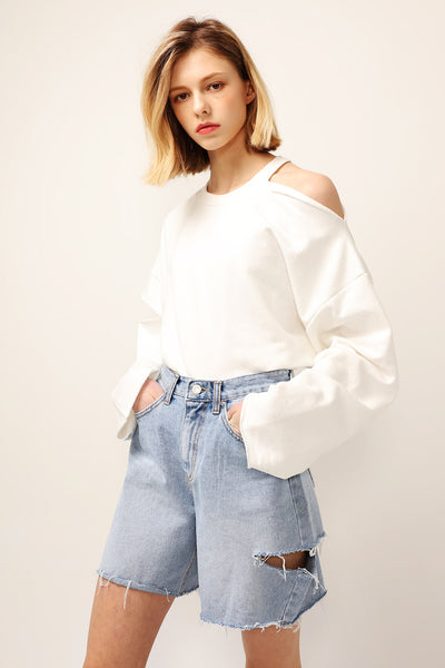 Lydia Cutout Sleeve Sweatshirt