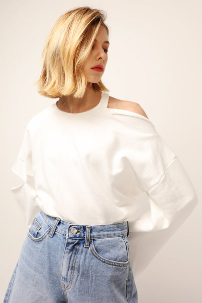 Lydia Cutout Sleeve Sweatshirt