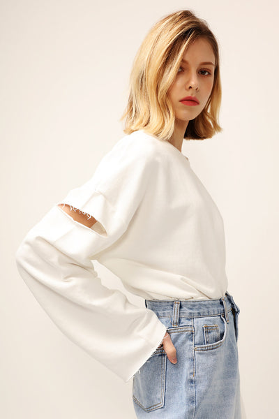 Lydia Cutout Sleeve Sweatshirt