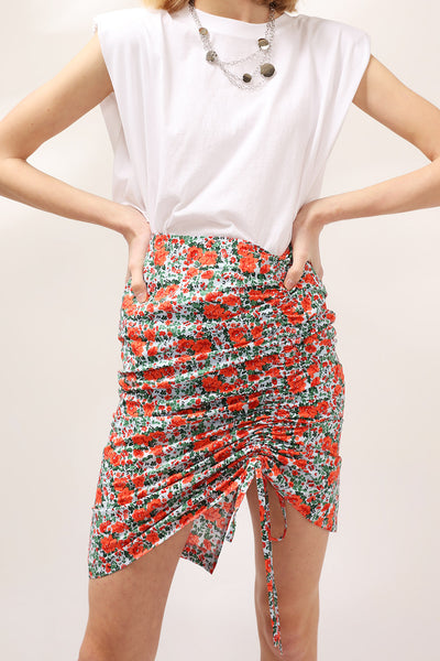 Alexis Ruched Floral Skirt