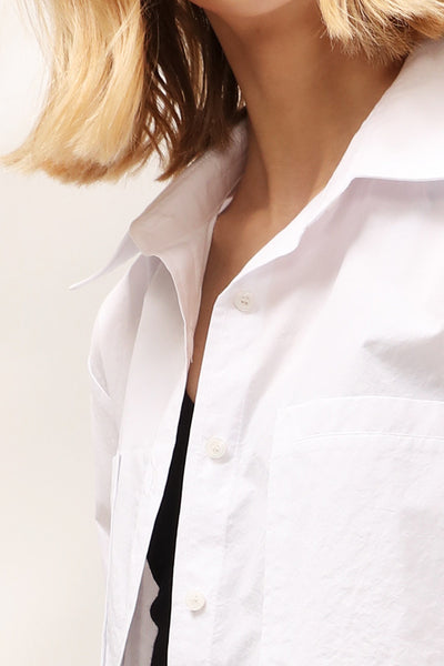 Anna Big Pocket Cropped Shirt