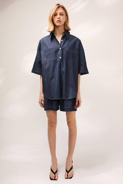 Chloe Boyfriend Fit Denim Shirt