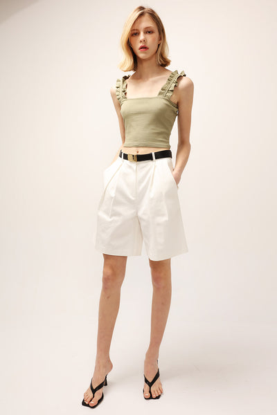 Willow Ruffle Strap Crop Top