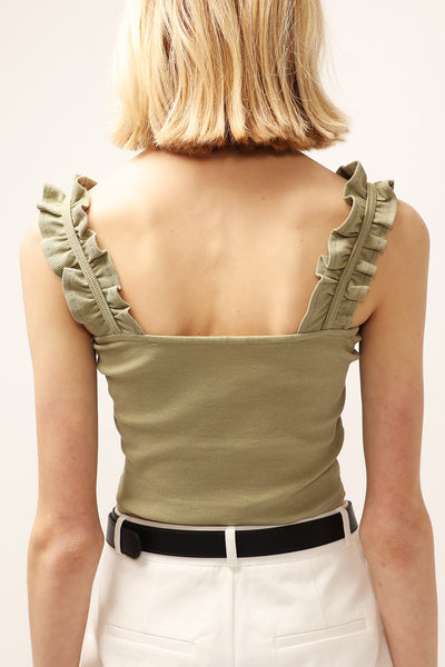 Willow Ruffle Strap Crop Top