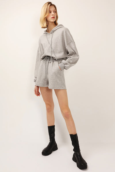 Leslie Zip-Up Hoodie Romper