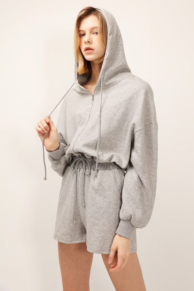 Leslie Zip-Up Hoodie Romper