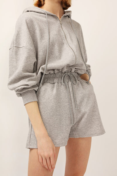 Leslie Zip-Up Hoodie Romper