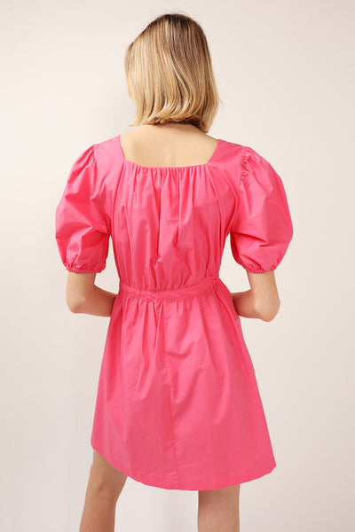 Julie Puff Sleeve Sweetheart Dress