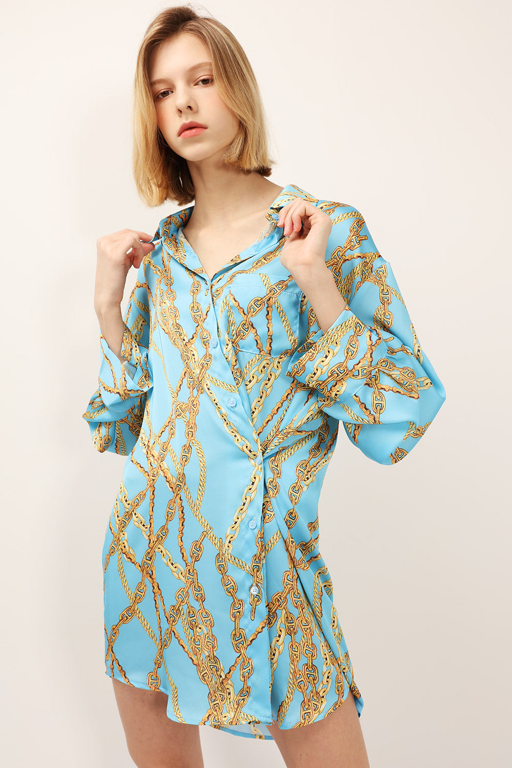 Remy Printed Satin Dress