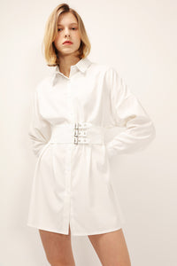 Marie Belted Waist Shirt Dress