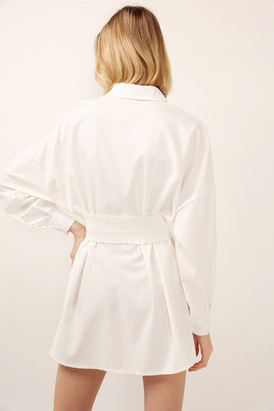 Marie Belted Waist Shirt Dress