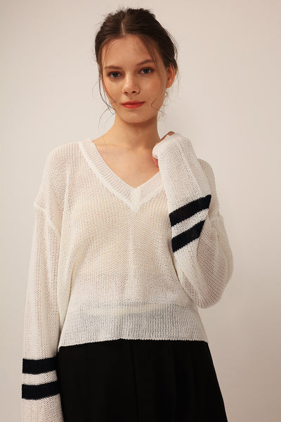 Maeve 2-Line Sleeve Knit