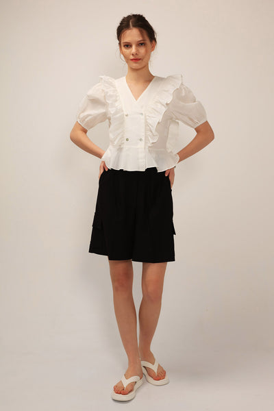 Olivia Ruffle Peplum Blouse