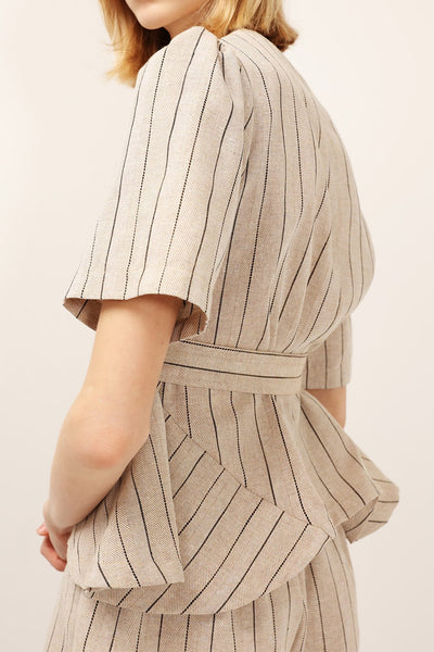 Dorothy Pinstripe Linen 2-Piece Set