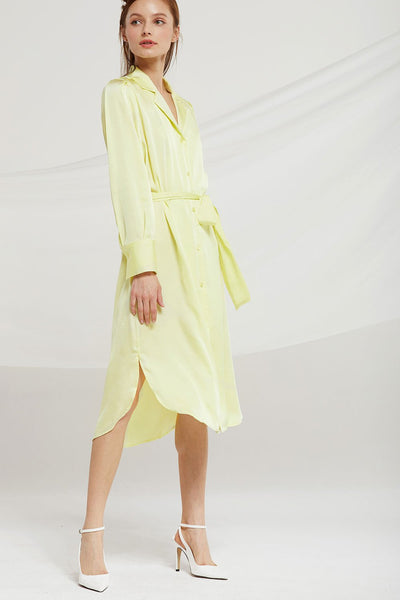 Sylvia Long Shirt Dress w/ Belt