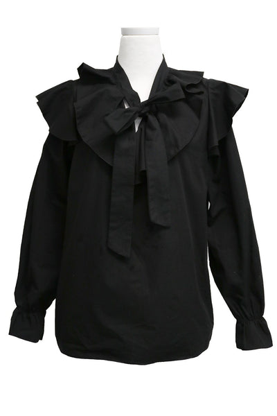 Brianna Tie Neck Ruffle Blouse