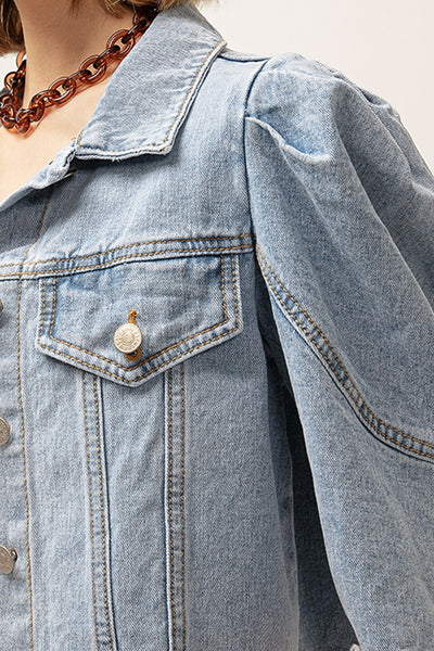 Evelyn Puffed Denim Jacket