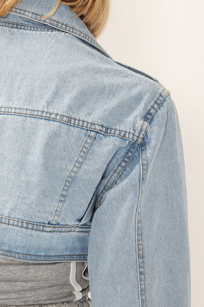 Serena Cropped Denim Jacket