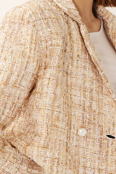 Grace Pearl Button Tweed Jacket