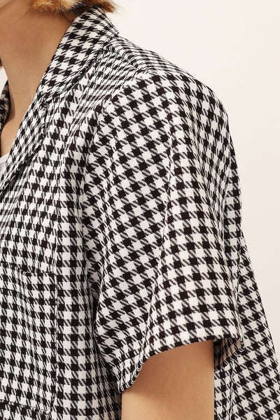 Mia Houndstooth Cropped Jacket